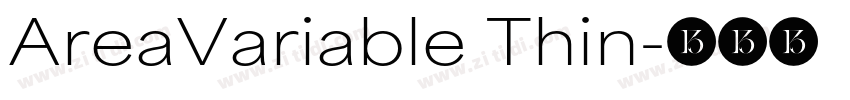 AreaVariable Thin字体转换